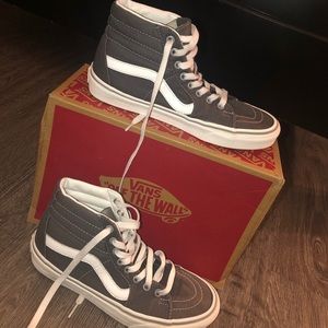 Grey high top vans
